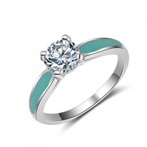 JZ111 Fashion jewelry silver engagement ring with cz